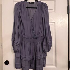 DO+BE Boho Women's Long Sleeve Lavender Dress